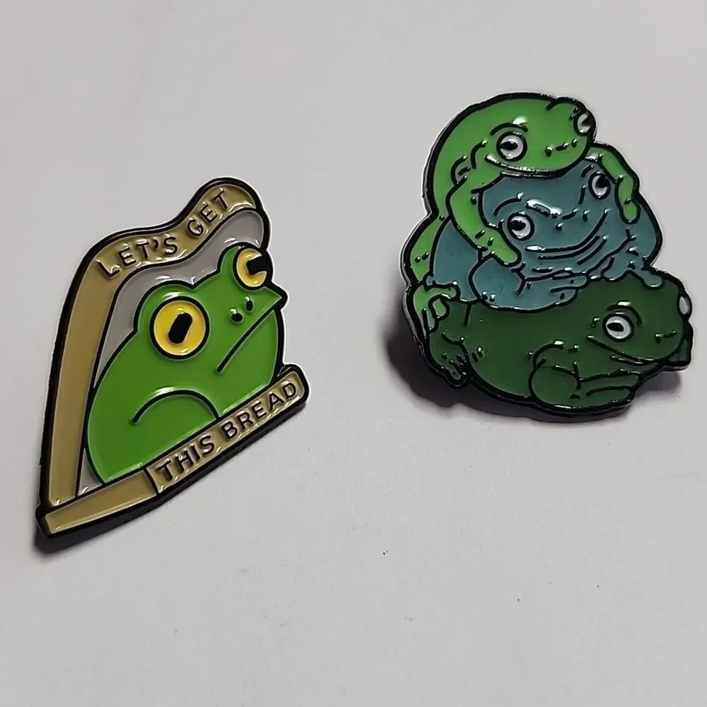 Frog Enamel Pins Set - Picture 2 of 3